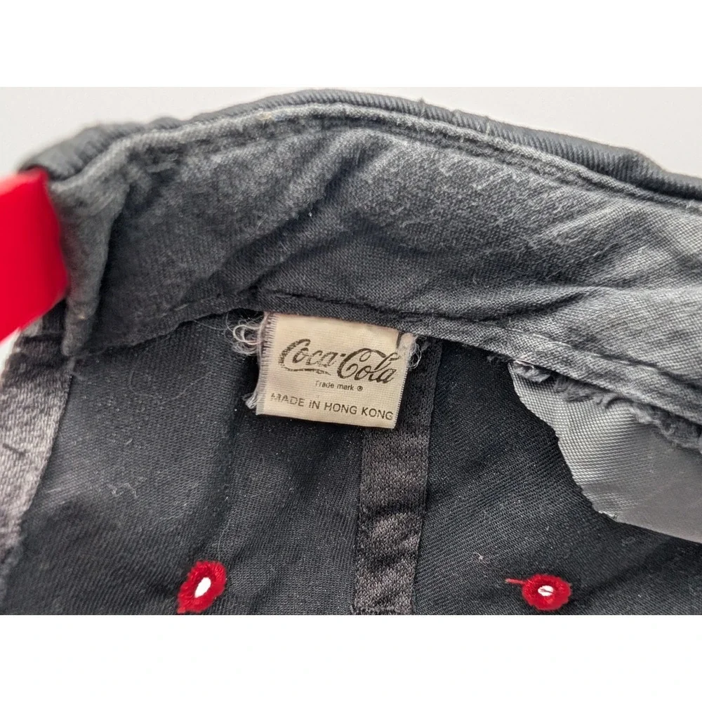 Vintage Coca-Cola Polar Bear Snapback Hat Black Red Embroidered Logo Cap